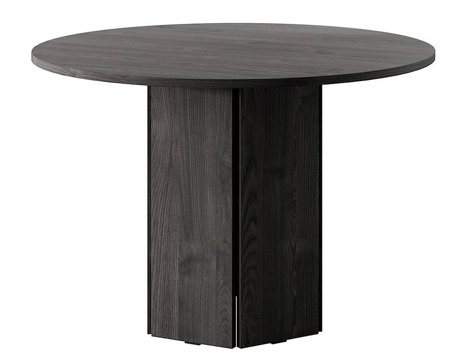 Stół okrągły Hexa 110 cm Jesion Portland Czarny  - zdjęcie 4