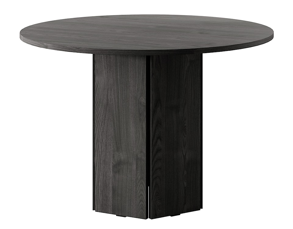 Stół okrągły Hexa 110 cm Jesion Portland Czarny  - zdjęcie 4