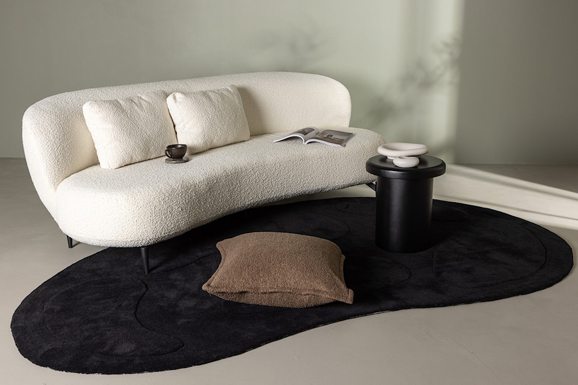 Sofa trzyosobowa Hillum w tkaninie boucle biała  - zdjęcie 2