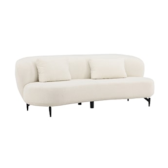 Sofa trzyosobowa Hillum w tkaninie boucle biała