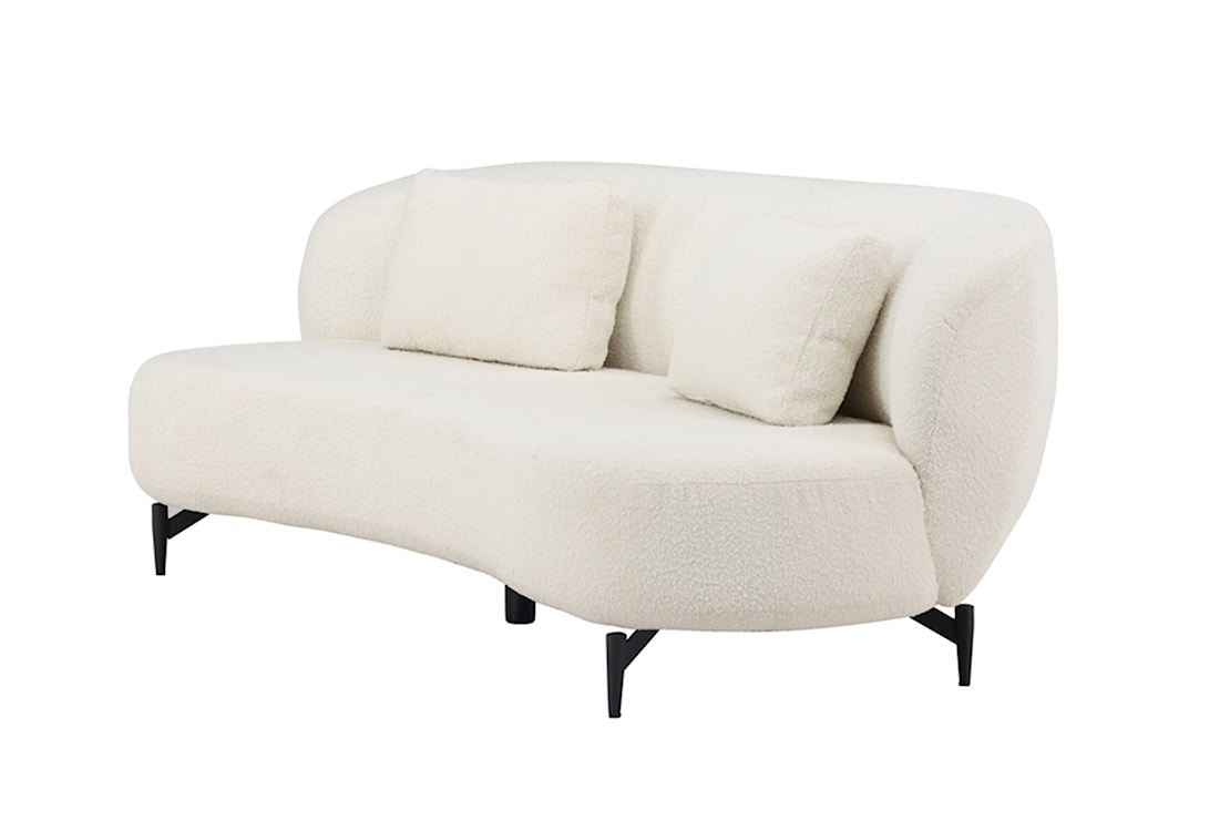 Sofa trzyosobowa Hillum w tkaninie boucle biała  - zdjęcie 8