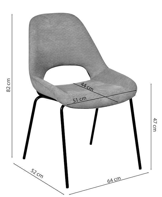 Krzesło tapicerowane Secribed beżowo-szare  - zdjęcie 10