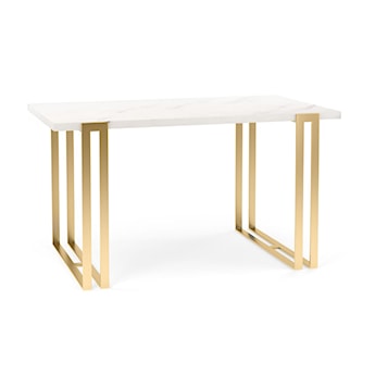 Stół rozkładany Akacjen 120x80 cm Marmur Bianco/ Złoty