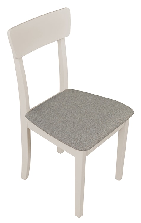 Krzesło drewniane do jadalni tapicerowane Wehron jasnobeżowe/kaszmir  - zdjęcie 3