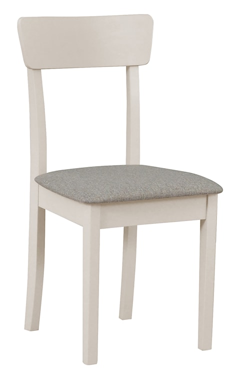 Krzesło drewniane do jadalni tapicerowane Wehron jasnobeżowe/kaszmir 