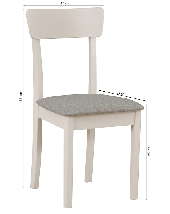 Krzesło drewniane do jadalni tapicerowane Wehron beżowe/orzech  - zdjęcie 5