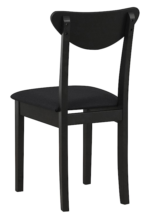 Krzesło drewniane do jadalni tapicerowane Belgari czarne  - zdjęcie 4