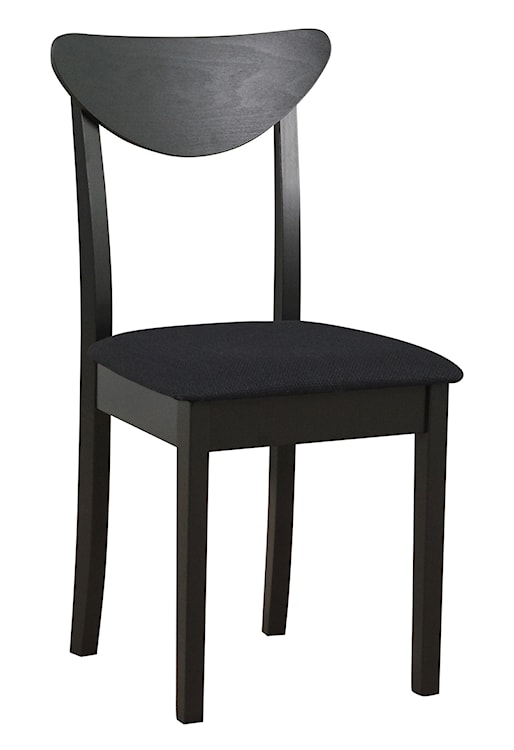 Krzesło drewniane do jadalni tapicerowane Belgari czarne 