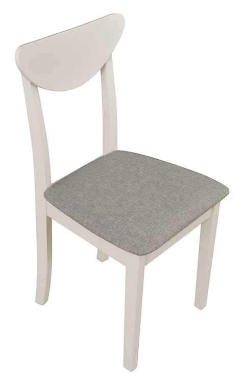 Krzesło drewniane do jadalni tapicerowane Belgari jasnobeżowe/kaszmir  - zdjęcie 3