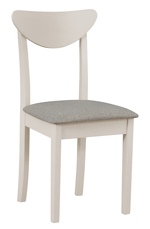 Krzesło drewniane do jadalni tapicerowane Belgari jasnobeżowe/kaszmir 