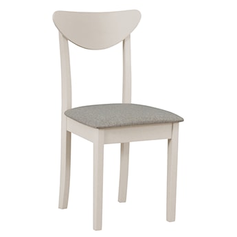 Krzesło drewniane do jadalni tapicerowane Belgari jasnobeżowe/kaszmir