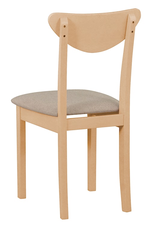 Krzesło drewniane do jadalni tapicerowane Belgari beżowe/dąb sonoma  - zdjęcie 4