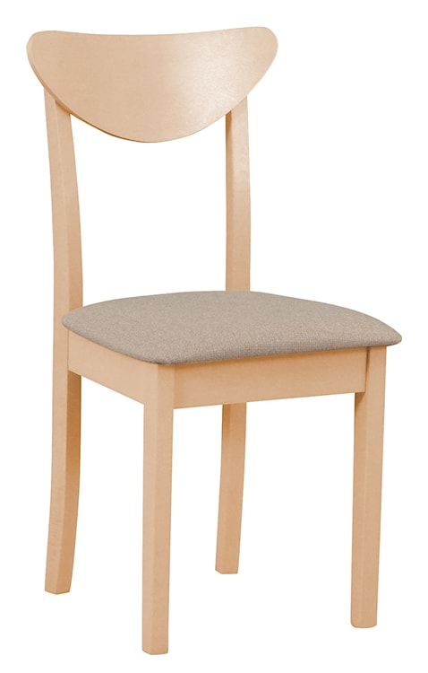 Krzesło drewniane do jadalni tapicerowane Belgari beżowe/dąb sonoma 
