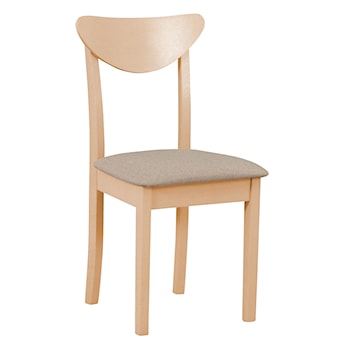 Krzesło drewniane do jadalni tapicerowane Belgari beżowe/dąb sonoma