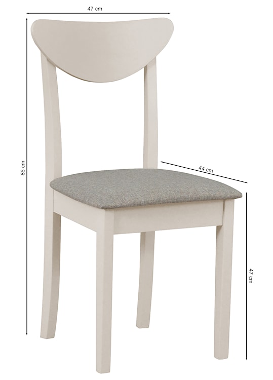 Krzesło drewniane do jadalni tapicerowane Belgari beżowe/dąb sonoma  - zdjęcie 5