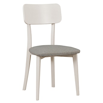 Krzesło drewniane do jadalni tapicerowane Sebore jasnobeżowe/kaszmir