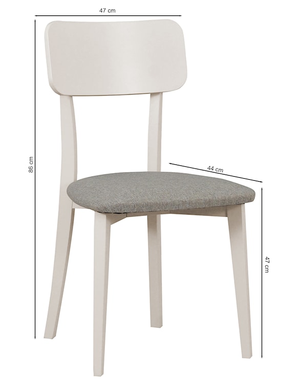 Krzesło drewniane do jadalni tapicerowane Sebore jasnoszare/czarne  - zdjęcie 5