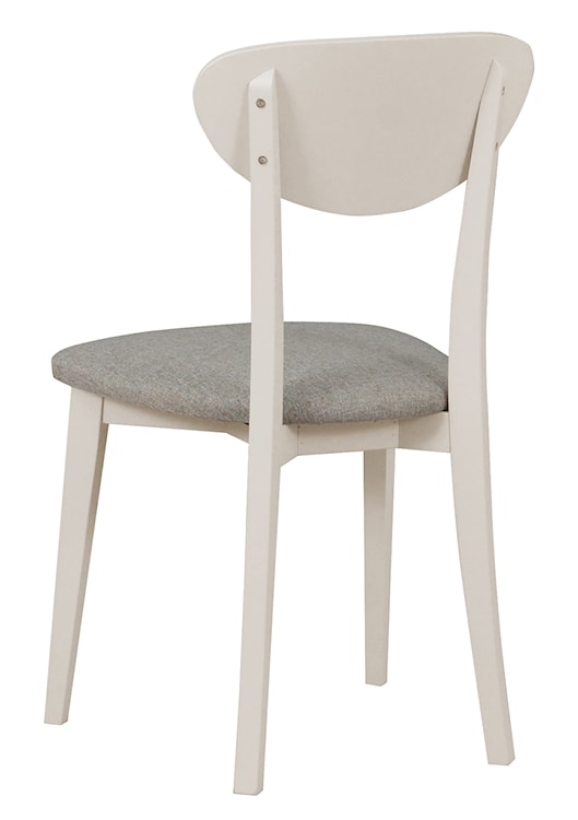 Krzesło drewniane do jadalni tapicerowane Pomoni jasnobeżowe/kaszmir  - zdjęcie 3