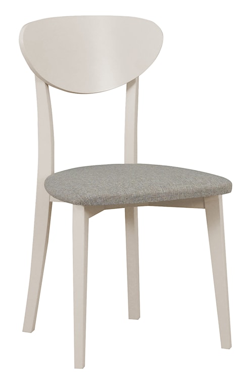 Krzesło drewniane do jadalni tapicerowane Pomoni jasnobeżowe/kaszmir 
