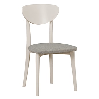 Krzesło drewniane do jadalni tapicerowane Pomoni jasnobeżowe/kaszmir