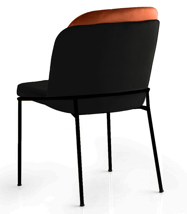 Krzesło tapicerowane Messipped czarne/miedziane  - zdjęcie 2