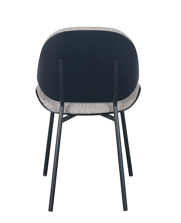 Krzesło tapicerowane Jazzlen na czarnych nogach boucle szary beż / jesion portland  - zdjęcie 4