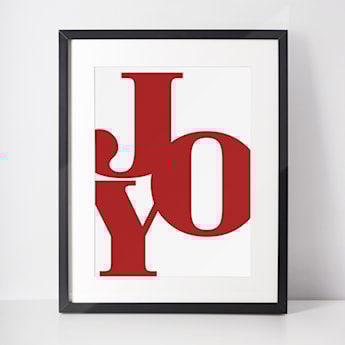 Plakat świąteczny Winter 30x40 cm joy red