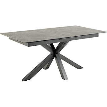 Stół do jadalni Kardema ceramiczny blat o wzorze czarnego betonu 168-210 cm