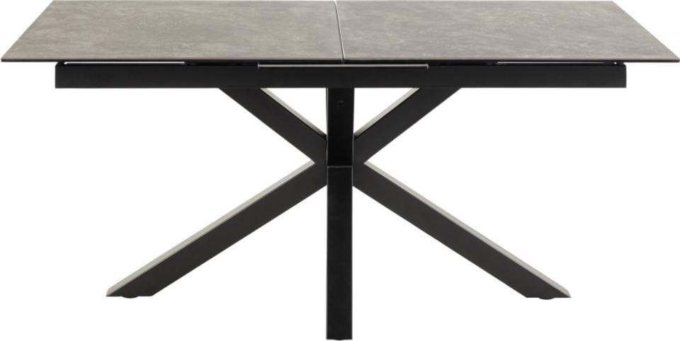 Stół do jadalni Kardema ceramiczny blat o wzorze czarnego betonu 168-210 cm  - zdjęcie 3