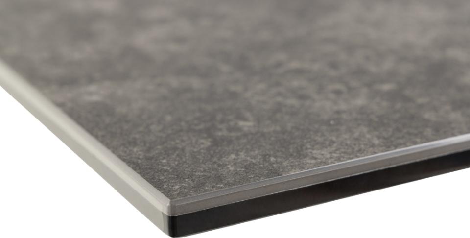 Stół do jadalni Kardema ceramiczny blat o wzorze czarnego betonu 168-210 cm  - zdjęcie 4