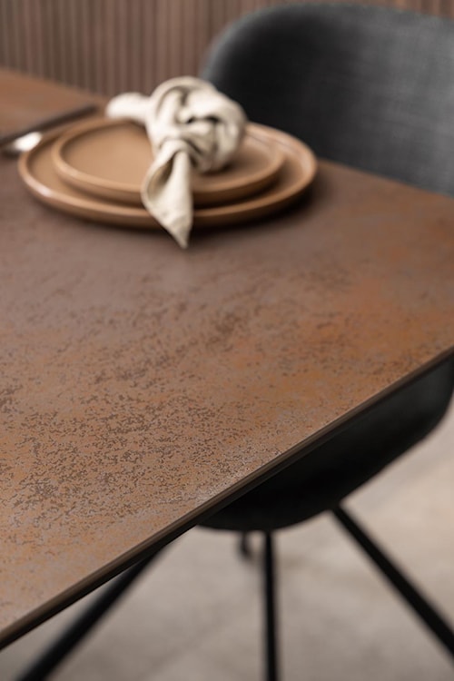 Stół do jadalni Kardema ceramiczny blat rozkładany o wzorze brązowej rdzy 200-240 cm  - zdjęcie 3