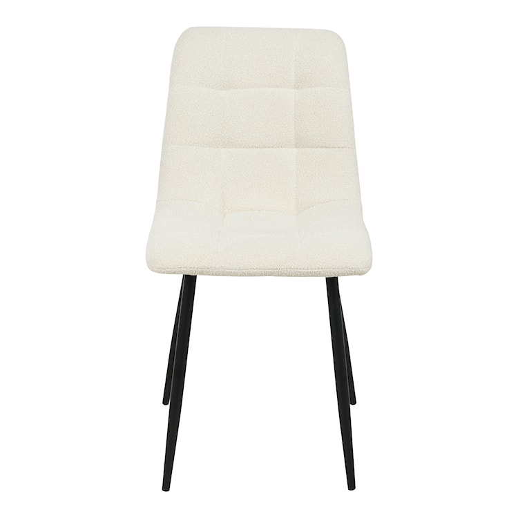 Krzesło do jadalni Kirme białe boucle na czarnych nóżkach  - zdjęcie 2