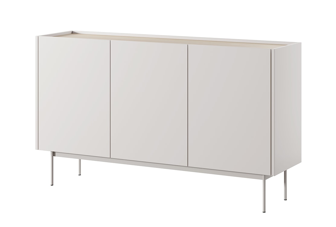 Komoda trzydrzwiowa Color 144 cm Kaszmir / Dąb Linea 