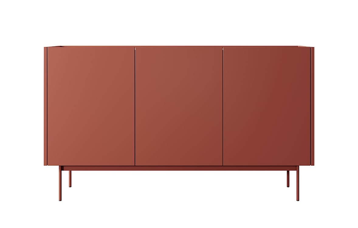 Komoda trzydrzwiowa Color 144 cm Ceglasta / Dąb Linea  - zdjęcie 2