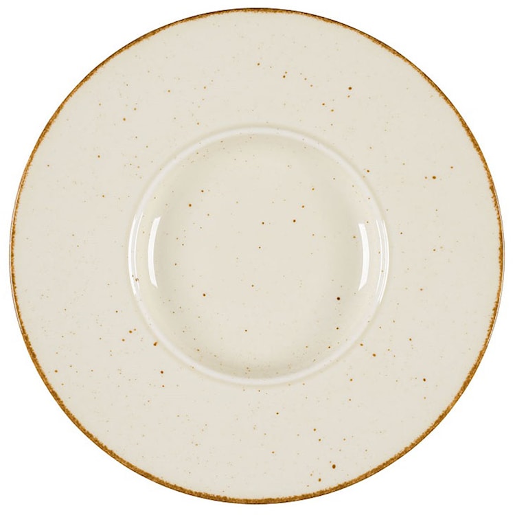Talerz płytki do pasty porcelanowy Art. 27 cm beżowy 