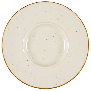 Talerz płytki do pasty porcelanowy Art. 27 cm beżowy