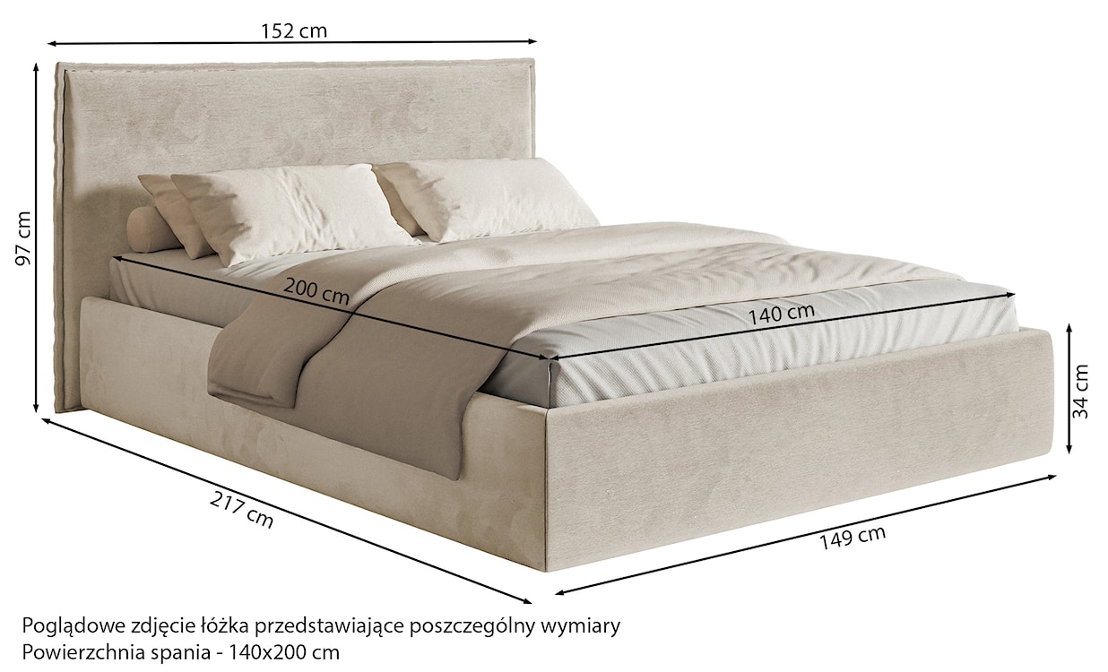 Łóżko tapicerowane 140x200 cm Softie Slim z pojemnikiem ciemnozielone welur hydrofobowy stelaż metalowy  - zdjęcie 7