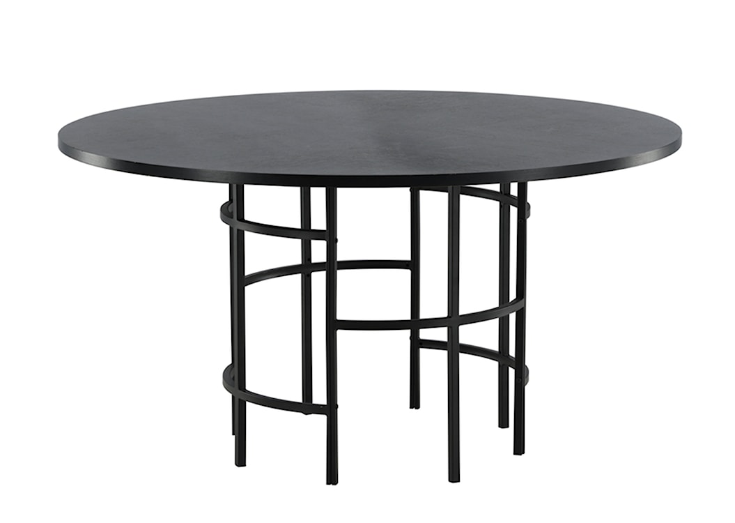 Stół do jadalni Larsian okrągły średnica 140 cm czarny
