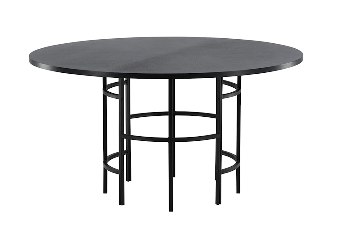 Stół do jadalni Larsian okrągły średnica 140 cm czarny  - zdjęcie 4