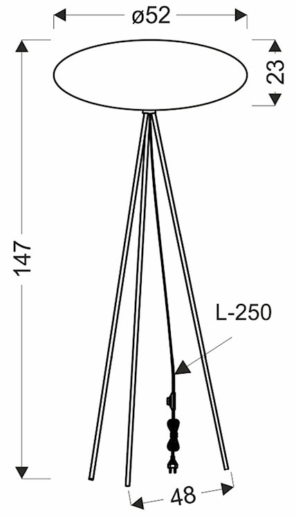 Lampa podłogowa Cafee 147 cm latte  - zdjęcie 6