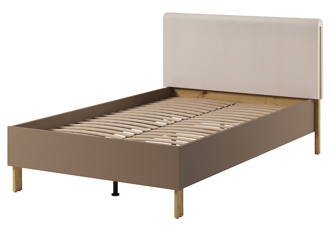 Zagłówek tapicerowany do łóżka Lenny 132 cm beżowy  - zdjęcie 2