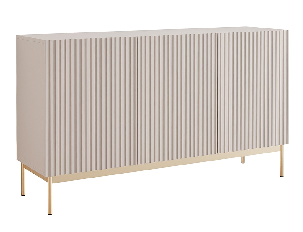 Komoda trzydrzwiowa Linearis 140 cm kaszmir 
