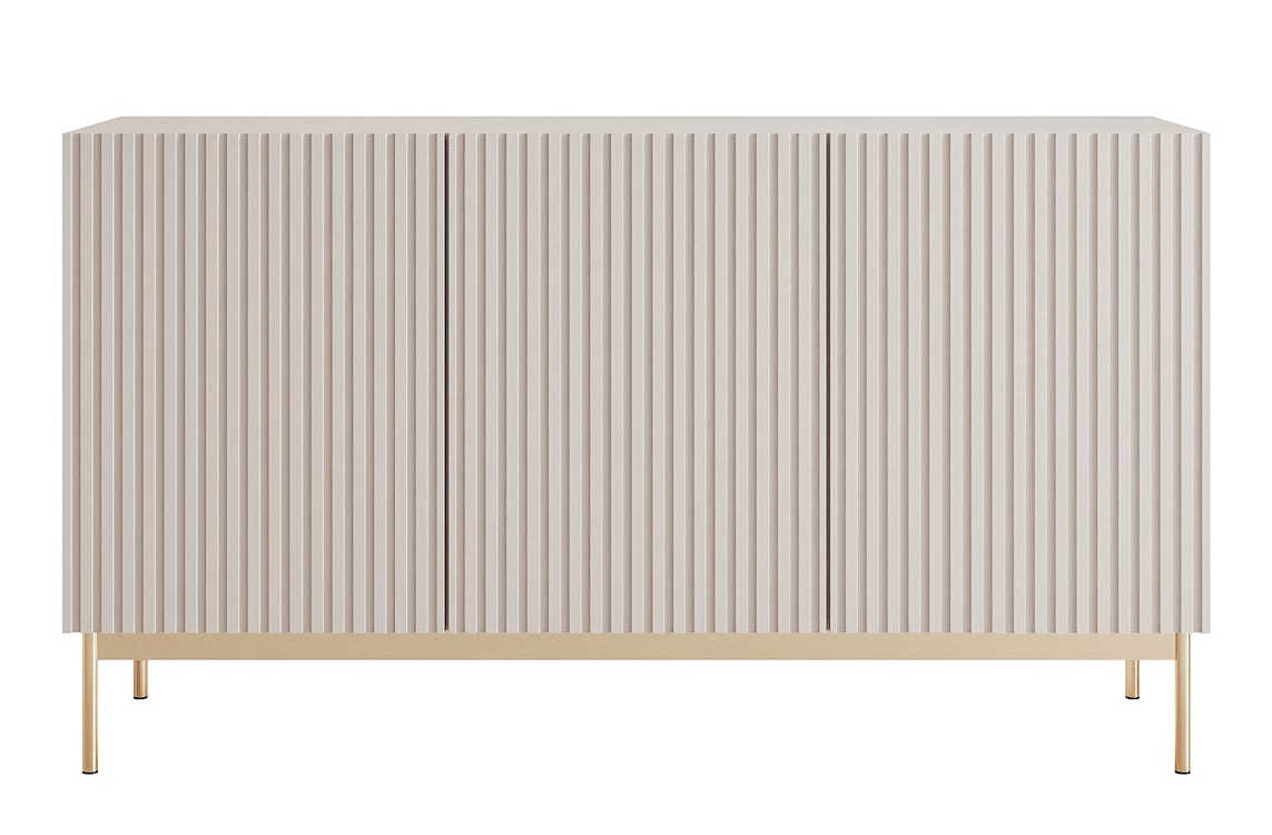 Komoda trzydrzwiowa Linearis 140 cm kaszmir  - zdjęcie 3