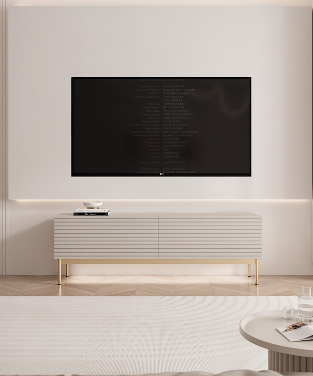 Szafka RTV Linearis 140 cm kaszmir  - zdjęcie 4