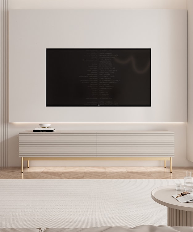 Szafka RTV Linearis 175 cm kaszmir  - zdjęcie 4