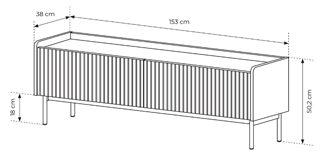 Szafka RTV Liwelo dwudrzwiowa 153 cm szarobeżowa  - zdjęcie 5