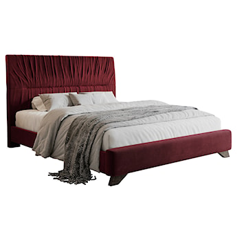Łóżko tapicerowane Llana 160x200 cm bordowy velvet