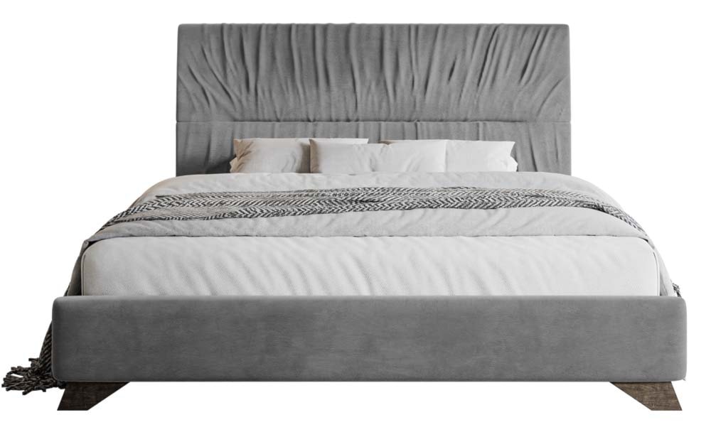 Łóżko tapicerowane Llana 160x200 cm szary velvet  - zdjęcie 3