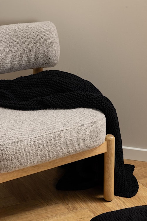 Fotel wypoczynkowy Logitt dąb tkanina boucle beżowy  - zdjęcie 3