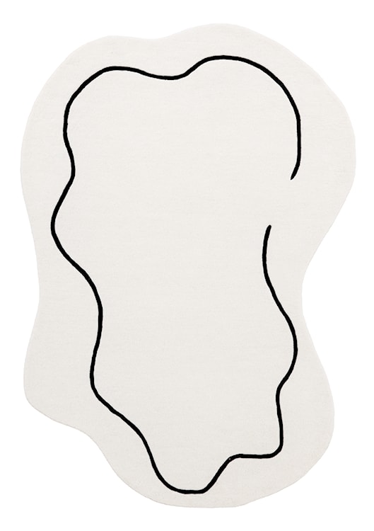 Dywan wełniany ręcznie tkany Loop kremowy 230x160 cm 